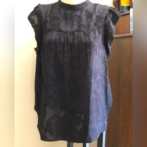 LOFT Black Babydoll Top